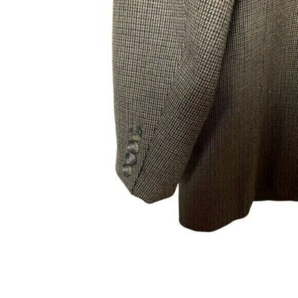 Ralph Lauren Chaps Wool Houndstooth Blazer 48L Sport Coat Jacket Formal - Picture 5 of 8